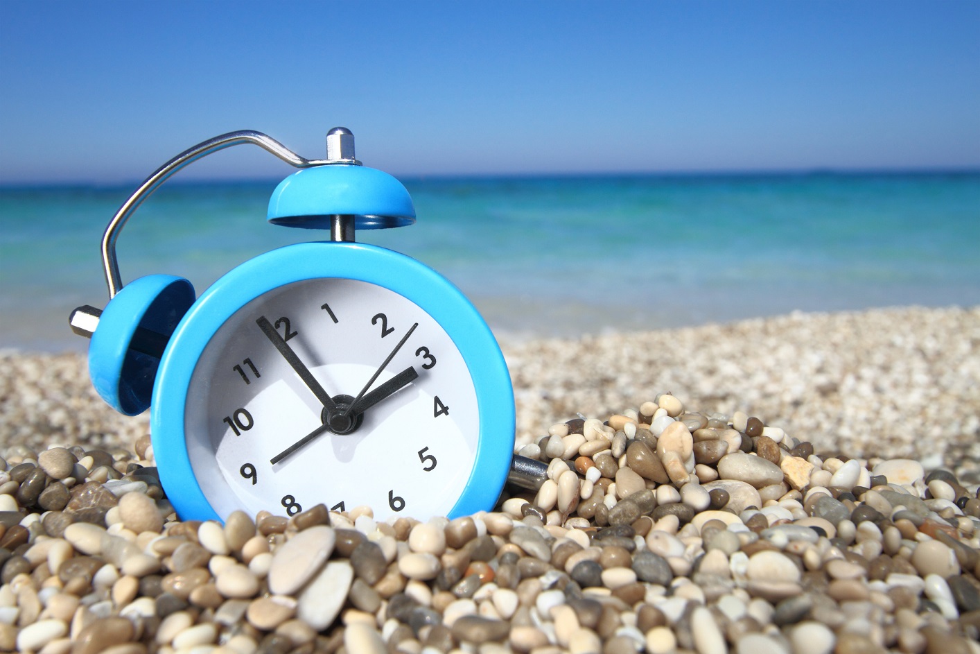 clock on beach
